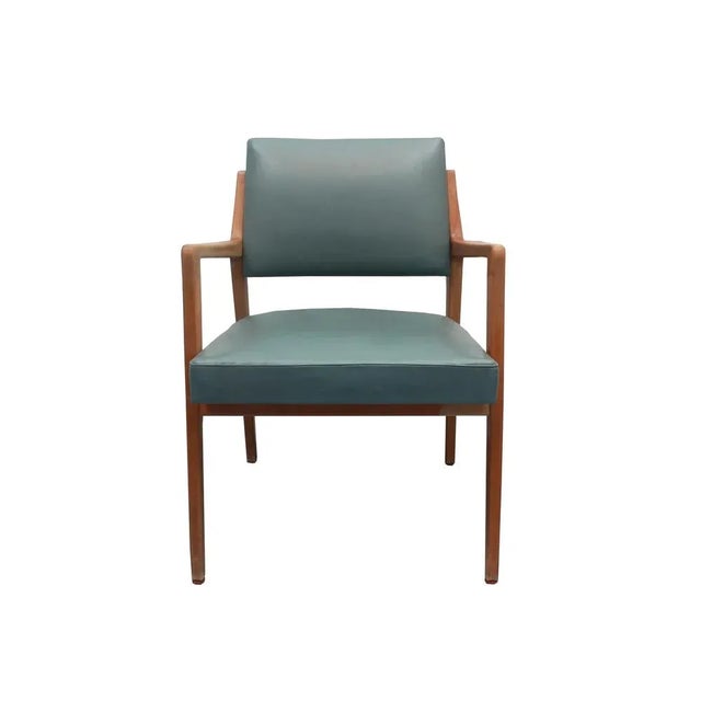 Armchair in Cherry & Leatherette, 1950s For Sale - Image 10 of 10