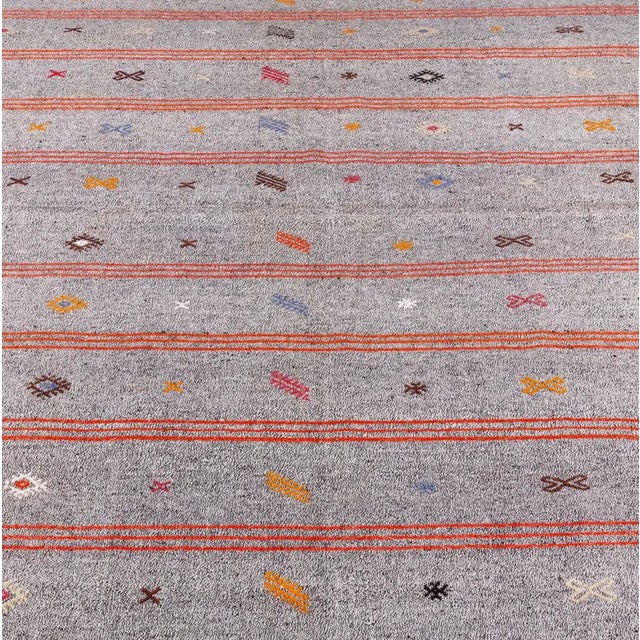 Mid-Century Handmade Tribal Pala Kelim Rug, 1960s For Sale - Image 3 of 7