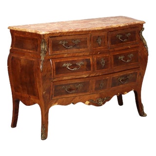 Louis XV Style Chest of Drawers in Walnut For Sale