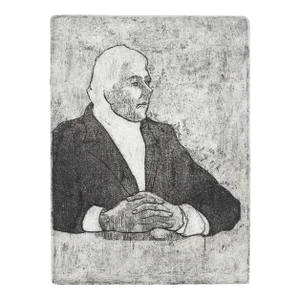 1980 Harry Buckley Portrait of Max Etching