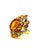 Burnt Orange Bochic “Orient” Vintage Natural Citrine, Diamond & Sapphire Ring Set In 18K Gold For Sale - Image 8 of 12