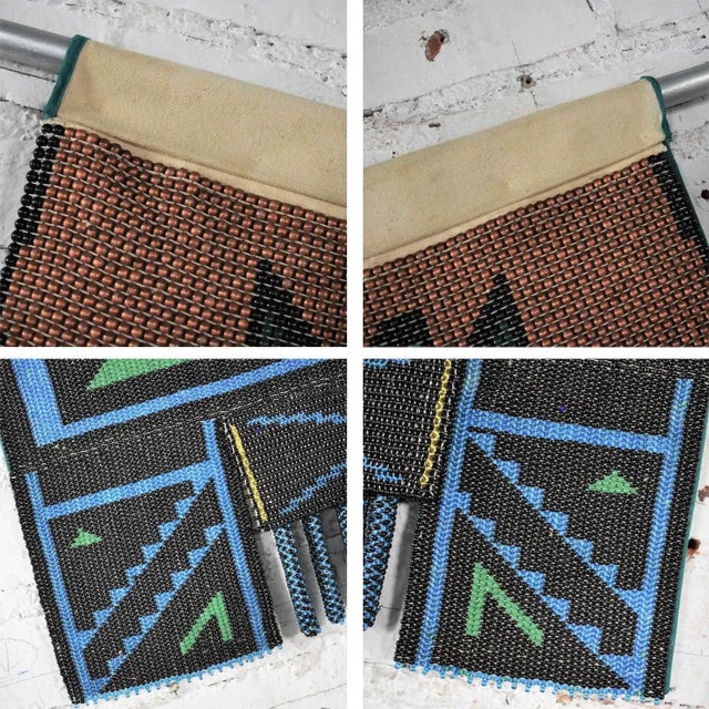 Vintage Ndebele Mapoto Beaded Aprons as Wall Sculpture From South Africa Canvas Backed, Set 4 For Sale - Image 10 of 13