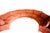 A dramatic curved serpentine sectional in rich sienna chenille, designed to anchor a room with its sweeping silhouette and...