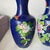 Pair of Vintage Chinese Cloisonné Vases | Blue Ground Peony, Butterfly & Bird Motif For Sale - Image 9 of 9