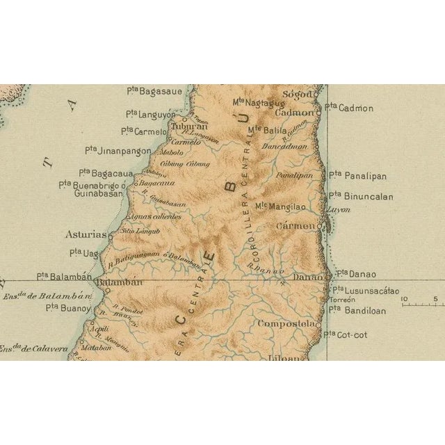 Paper Map of the Island of Cebu, 1899 For Sale - Image 7 of 9