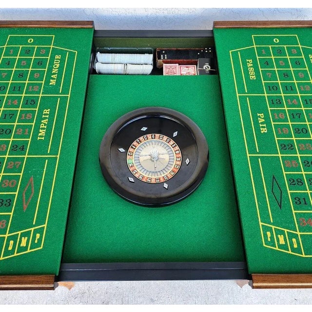 Notturno Intariso Casino Game Table Chairs Italian For Sale - Image 12 of 12