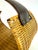 Wood 1960s Mid-Century Rattan Firewood Log Basket With Leather Handle For Sale - Image 7 of 14