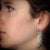 Contemporary Pair of Blue Topaz Diamond and Opal Dangle Earrings For Sale - Image 3 of 4