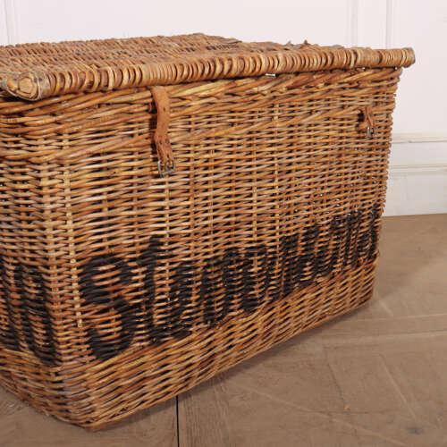 English Wicker Log Basket, 1890s For Sale - Image 6 of 10