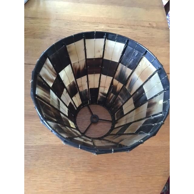 Vintage Tortoise Shell Pieced Lamp Shade For Sale In Louisville - Image 6 of 6