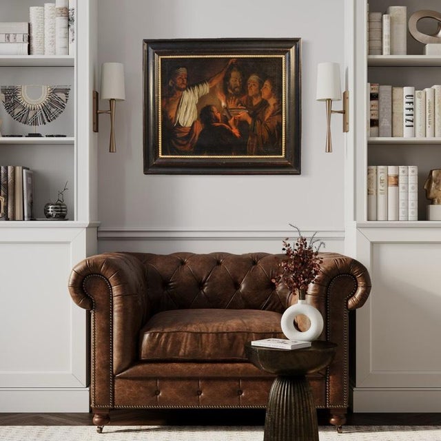 Early 19th Century Flemish Artist, Salome with the Head of St. John the Baptist, 1820, Oil on Canvas For Sale - Image 5 of 16