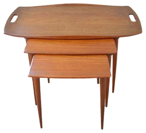 Nesting Tables by Jens Quistgaard for IHQ, 1950s, Set of 3