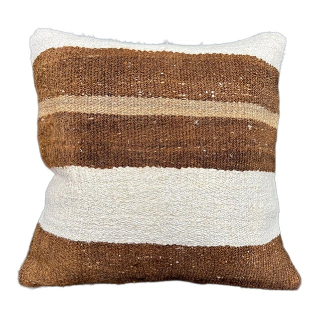 Turkish Hemp Pillow Cushion Natural Beige Brown Cushion Cover 20x20 For Sale
