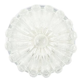 Large Mid-Century Flower-Shaped Glass Flush Mount from Limburg, Germany, 1970s For Sale
