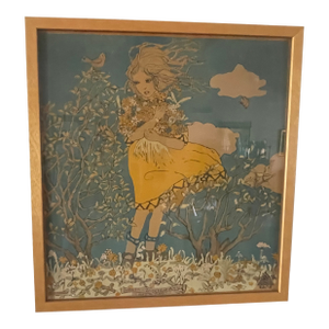 1910s Art Nouveau Herta Zimmermann by Franz Cizek Spring - Summer Wind Litho Poster