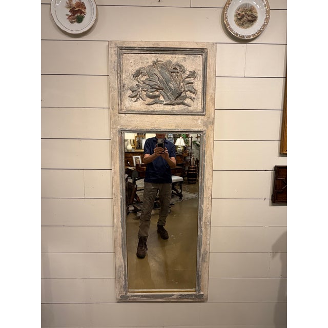 Pair of Vintage Trumeau Mirrors For Sale - Image 10 of 13