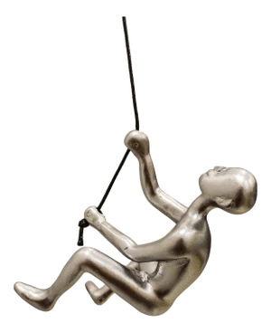 Silver Position 5 Climbing Man Wall Art