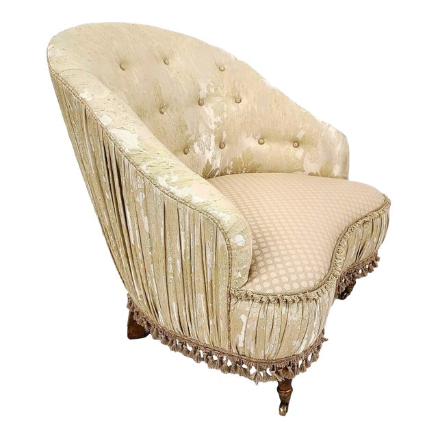 Shabby Chic Boudoir Lounge Chair by Carol Hicks Bolton For Sale