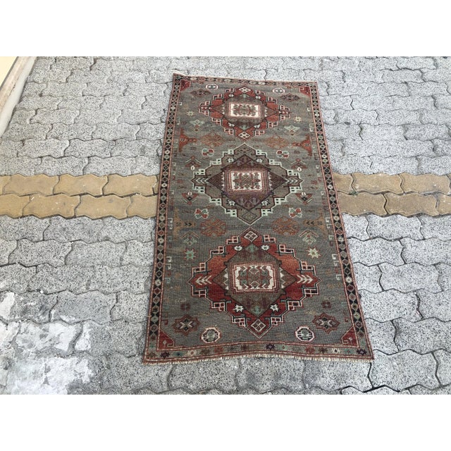Handmade Nomadic Floor Small Rug For Sale - Image 11 of 11