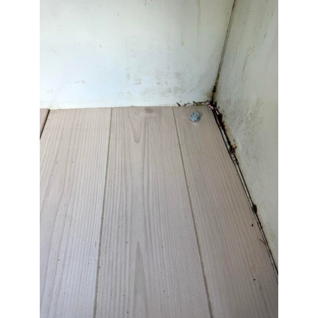 White 1940s Art Deco White Metal Utility Cabinet With Chrome Details For Sale - Image 8 of 17