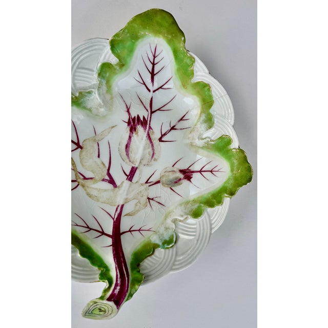 Chelsea Porcelain Trompe-L’Oeil Leaf Dish, Radish Plate Circa 1755 For Sale - Image 11 of 16