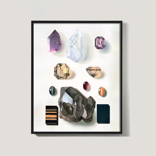 Not Yet Made - Made To Order Vintage Crystal and Gem Print (Violet) For Sale - Image 5 of 5