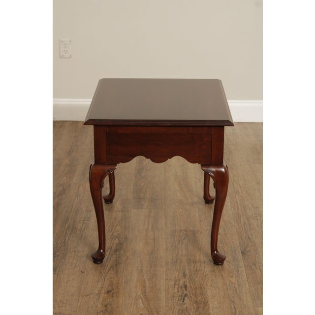Ethan Allen Court' Queen Anne Style Cherry End Table Chairish
