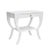 Worlds Away Matthew Izzo Home - Sonya Matte White Lacquer One Drawer Side Table With Brass Hardware For Sale - Image 4 of 4