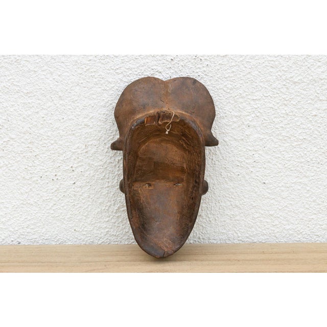 Wood Ceremonial Hairstyle Old African Mask For Sale - Image 7 of 8