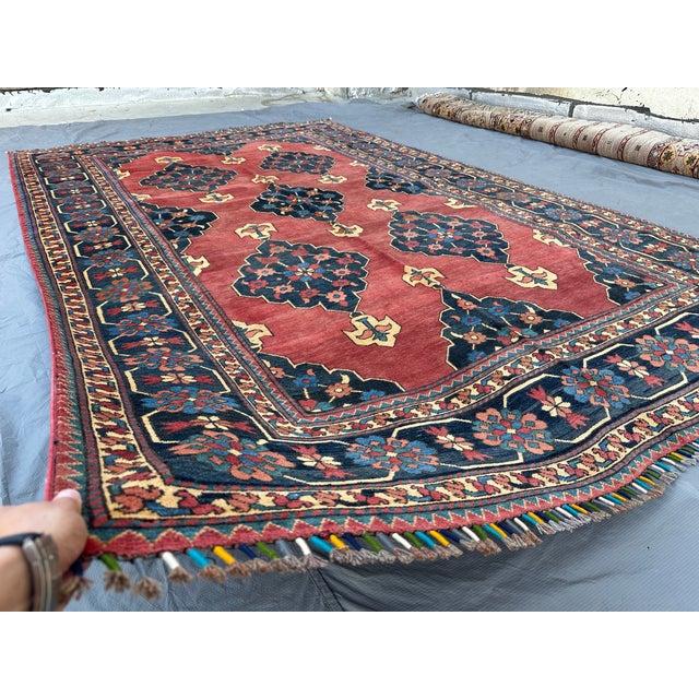Persian Rust Persian Karaja Heriz Hand-Knotted Wool Rug - 6'10" X 10'6" For Sale - Image 3 of 10