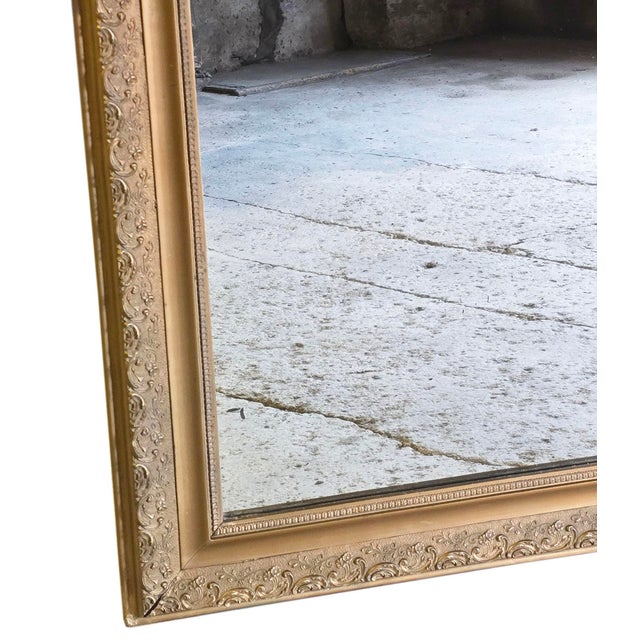 Large Antique Gilt Overmantle Wall Mirror, 1900s For Sale - Image 6 of 8