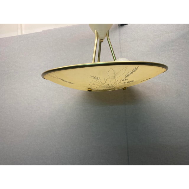 Mid-Century Cream Ceiling Lamp from Erco, 1950s, in Good conditions. Designed 1950 to 1959 I have official proof of...