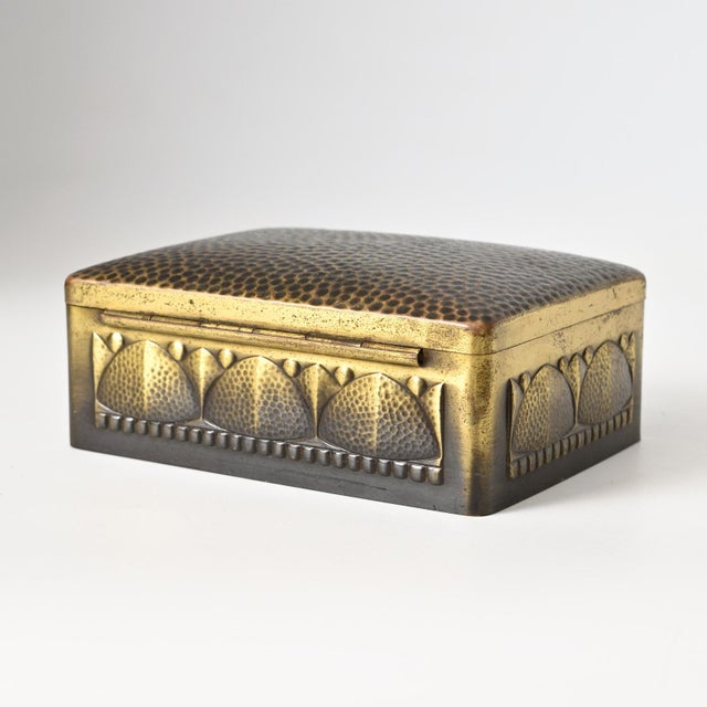 German Brass Cigarette Box from Wumak, 1920s For Sale - Image 3 of 13