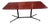 Rectangular Dining Table with Formica Top, Iron Base and Brass Finishes, 1950s For Sale