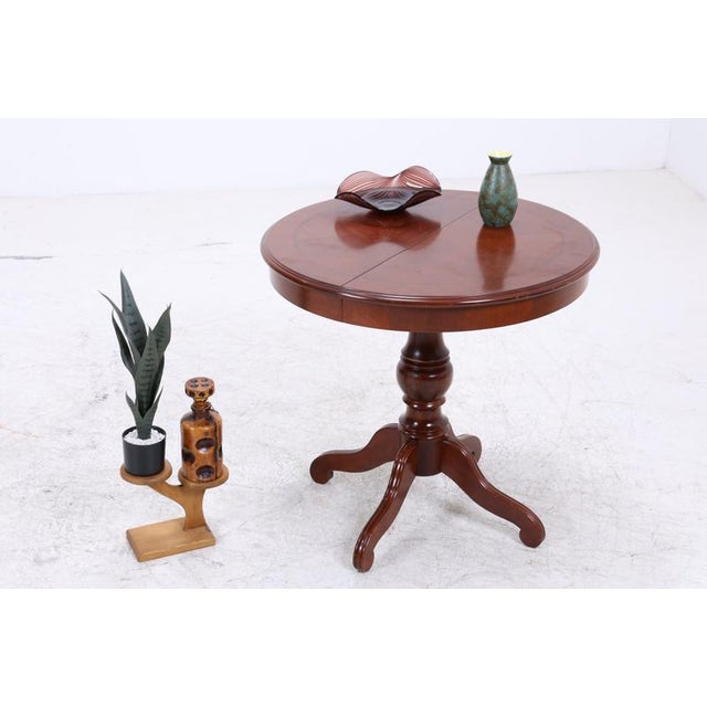 Vintage English Round Extendable Kitchen Table For Sale - Image 15 of 15