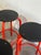 Mid 20th Century Set of 6 Red Plywood Bar Stools With Metal Frames Mid-Century Modern For Sale - Image 5 of 9