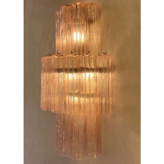 Large Pink Murano Wall Lamps from Befos, Set of 2 For Sale - Image 3 of 5