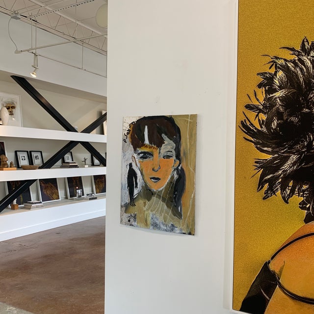 Contemporary Abstract Portrait Ink Wash Painting by Phil Saxon For Sale - Image 9 of 11