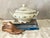 An elegant vintage soup tureen in fine German porcelain, produced by the historic Seltmann Weiden factory in Bavaria,...