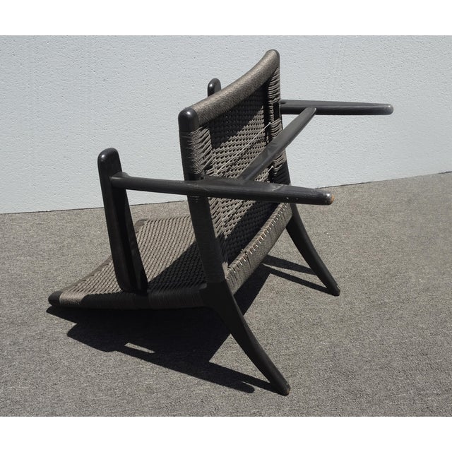 Black & Gray Woven Lounge Chair by Carl Hansen & Son Ch25 Modern For Sale - Image 15 of 15