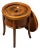 Late Victorian Hand Sculpted Walnut Commode Chamber Pot W/ Lid by Thonet For Sale