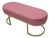 Colette Pink Mauve Velvet Bench with Gold Frame For Sale