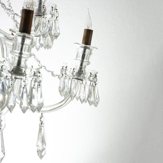 Antique Bohemian Crystal Chandelier, 1890s For Sale - Image 9 of 13