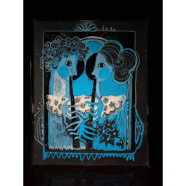 Rosine Wachtmeister, Two Women with Flutes, 1994, Silk-Screen For Sale - Image 9 of 9