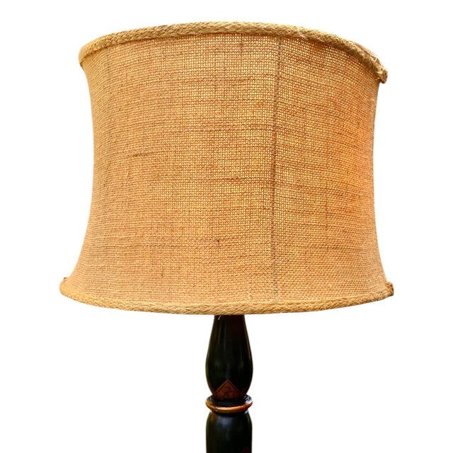 Wood Antique Chinese Export Chinoiserie Floor Lamp for the English Market For Sale - Image 7 of 18