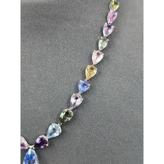 Early 21st Century 59.92 Ct Natural Ceylon No Heat Sapphire Necklace For Sale - Image 5 of 10