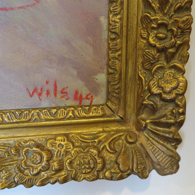 Mid-Century Modern Lifestyle Painting by Wilhelm Wils, 1949 For Sale - Image 3 of 5
