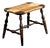 Vintage Rush Seat Turned Wood Low Stool For Sale