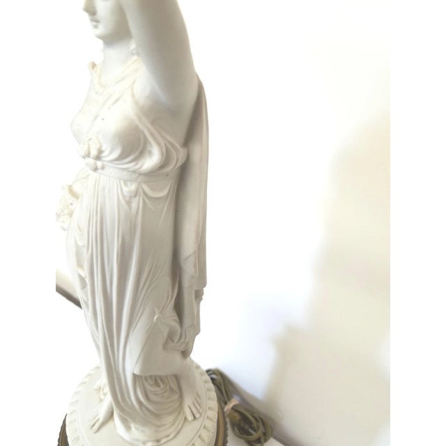 Figurative 1950s Classical Parian Figure Table Lamp For Sale - Image 3 of 9