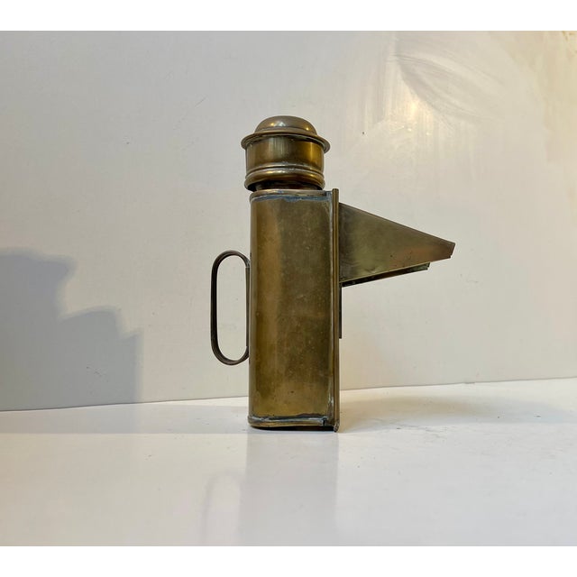 Nautical Ship Lamp in Brass from Sherwoods LTD England, 1920s For Sale - Image 12 of 12